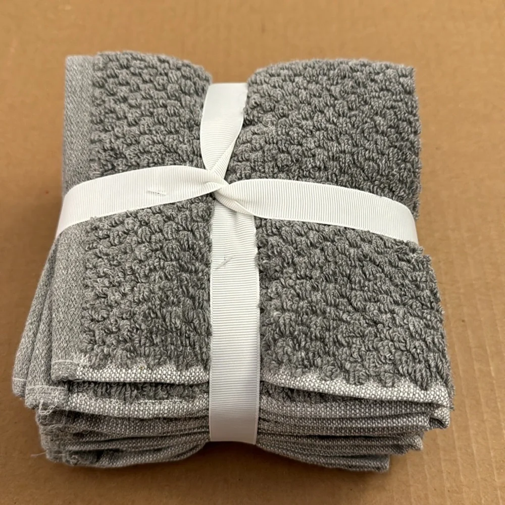9pc Ecoexistence Eco-Melange Oversized Bath Towel Set - Charcoal